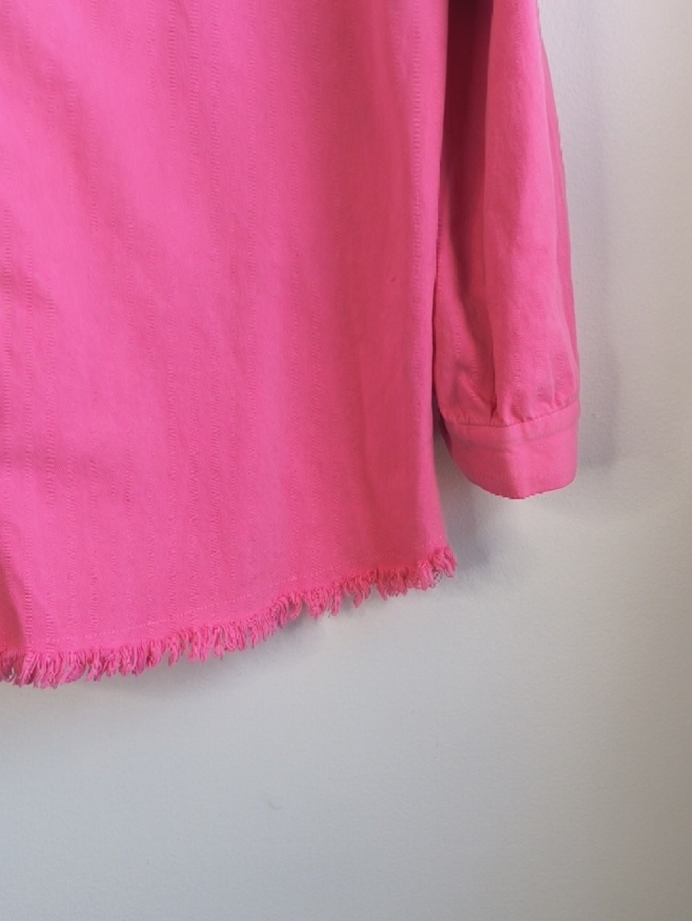 Bright Pink Long-Sleeve Button-Down Shirt - Picture 2 of 5